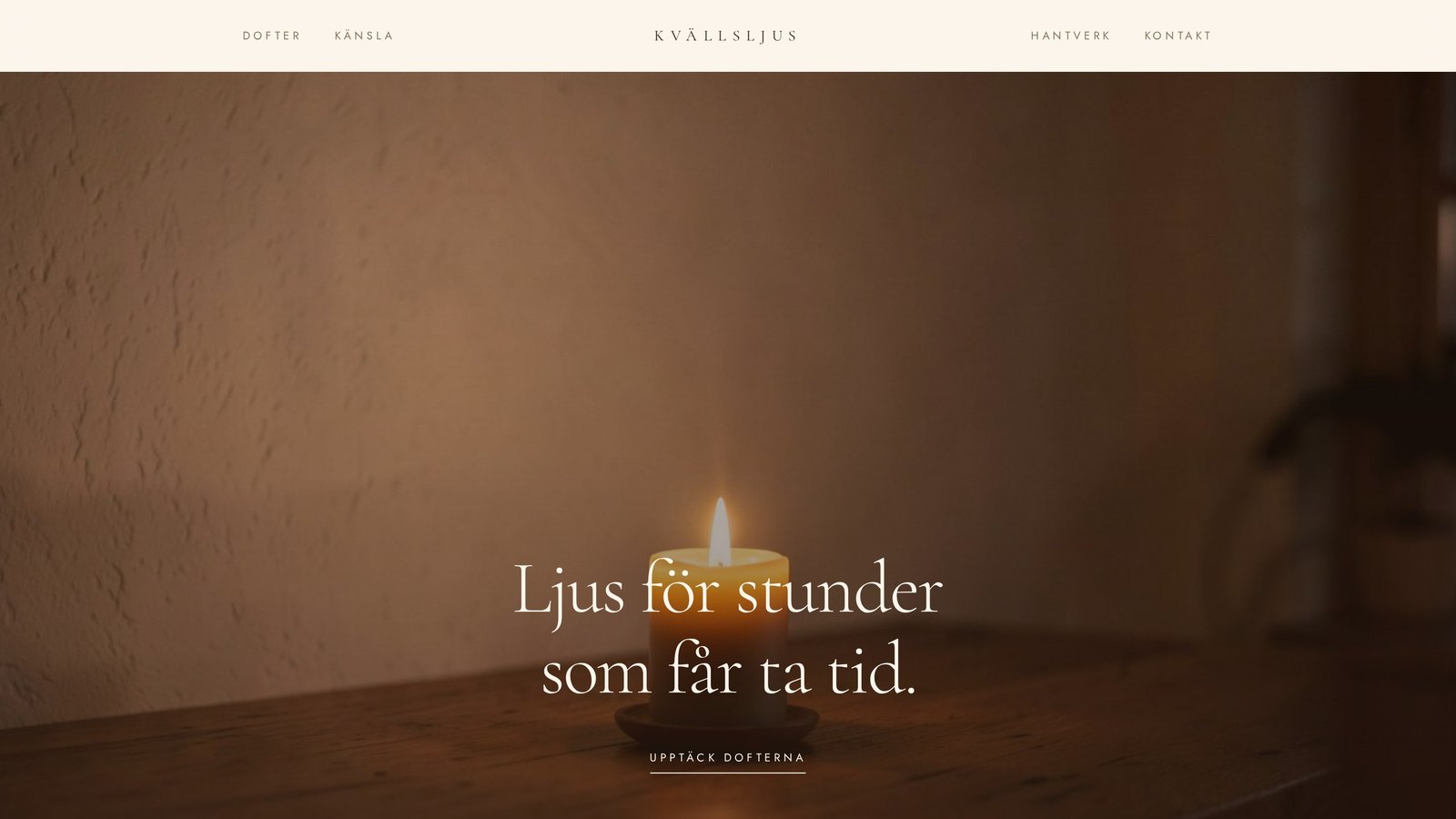 Exempel på UF-hemsida – Ljusföretag